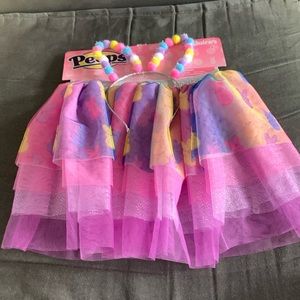 Claire’s Spring/Easter Peeps Bunny 2pc Skirt w/pompom headband